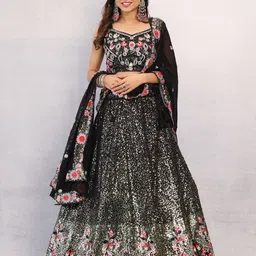 Futra Gabha Embellished Sequinned Ready to Wear Lehenga & Blouse With Dupatta-picture-35