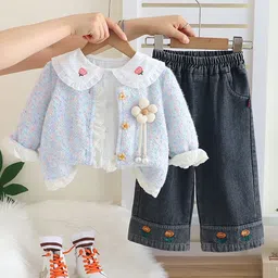 StyleCast x Revolte Girls Self Design Top with Trousers Clothing Set-picture-30