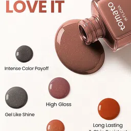FLiCKA Tomato Women High Shine Nail Polish-9.9 ml- Shade- 32 image 3
