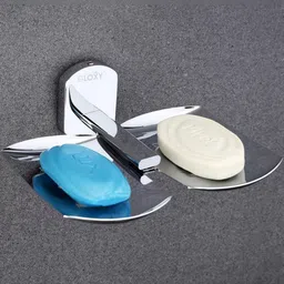 GLOXY Silver Stainless Steel Curve Double Soap Holder-image-78