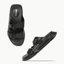 GAS Men Black Buckle Sandals-picture-26