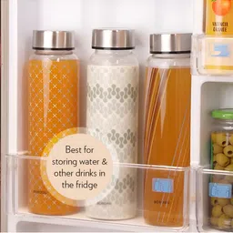 BOROSIL Artisan Series Sintra Transparent 2 Pieces Printed Glasses Water Bottle 550 ml image 4