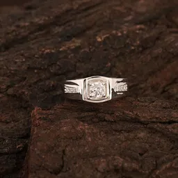 HIFLYER JEWELS Men 925 Sterling Silver Cubic Zirconia Stone Studded Finger Ring-picture-17
