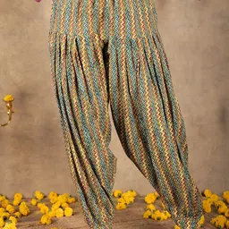 Aramya Women Printed Mid-Rise Loose Fit Cotton Salwar-image-30