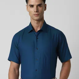 Van Heusen Men Spread Collar Solid Cotton Formal Shirt-picture-22