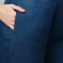 GoSriKi Women Floral Embroidered Regular Sequinned Kurta with Trousers & With Dupatta image 3