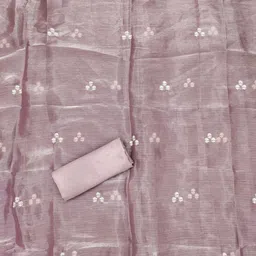 BlissFlair Sequinned Art Silk Unstitched Dress Material image 3