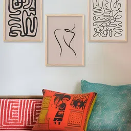 Kotart Brown & Black 3 Pieces Wooden Abstract Wall Arts-picture-27