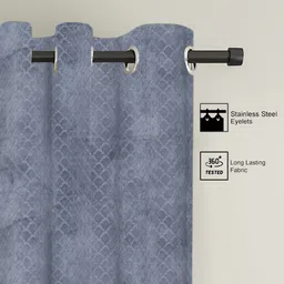 Myntra Elegant Homes Grey Set of 2 Door Curtain image 4