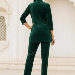 SHADES OF FAASHION Shawl Collar Top With Trousers Co-Ords image 4