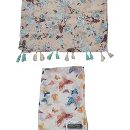 POSHAMPAA be desi Women Pack of 2 Printed Scarf image 3