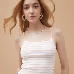 Ginger by Lifestyle Women Striped Cotton Fitted Top-image-1