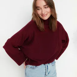 Trendyol Women Ribbed High Neck Long Sleeves Pullover image 2