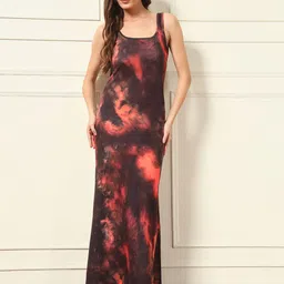 TANDUL Women Bodycon Brown Dress-image-4