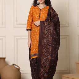KALINI Women Floral Printed Regular Kurti Salwar With Dupatta-image-98