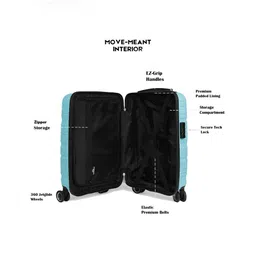 MOVE-MEANT Textured Hard-Sided Cabin Trolley Suitcase image 4