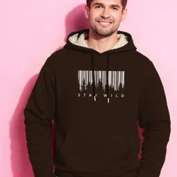 MaverIQ Men Printed Hooded Sweatshirt image 1
