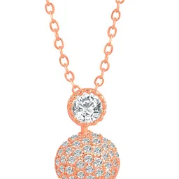Peora Rose Gold-Plated CZ-Studded Jewellery Set image 2