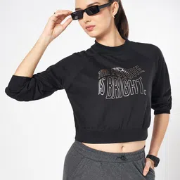 Ajile by Pantaloons Women Extended Sleeves Cotton Blouson Crop Top-image-98