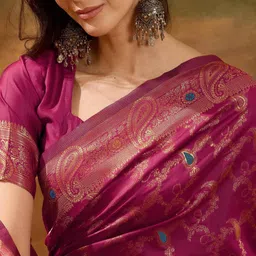 SHADOW & SAINING Woven Design Zari Banarasi Saree image 2