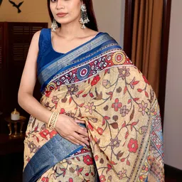 PAMPER YOURSELF Ethnic Motifs Handloom Saree image 2