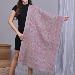 ELLIS Women Woven Design Stole With Tasselled Border-image-21