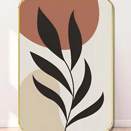 Myntra Elegant Homes White & Black Leaves Printed Wall Art-picture-28