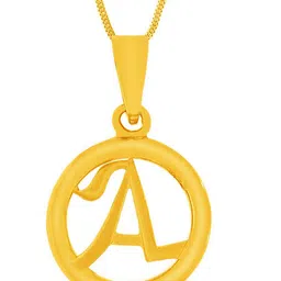 WHP JEWELLERS Initial-A 22 KT Yellow Gold Pendant For Women. image 2