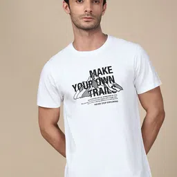 Roadster Typography Printed Round Neck Pure Cotton T-Shirt-picture-31