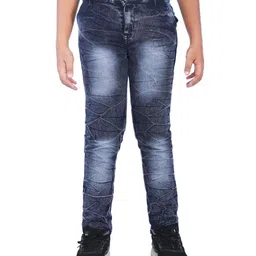 GUCHU Boys Slim Fit Mid Rise Highly Distressed Heavy Fade Jeans-picture-11