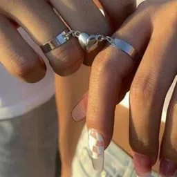 Teeragaj Set Of 2 Adjustable Couple Finger Rings-image-7