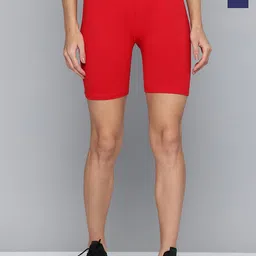Jinfo Women Pack Of 2 High-Rise Skinny Fit Above Knee Cycling Sports Shorts-image-70