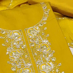 Peachmode Embroidered Unstitched Dress Material image 3