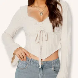 StyleCast x Revolte Women Sweetheart Neck Long Sleeves Crop Top-picture-17