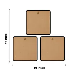 Livin'luxe Black & White Set of 3 Piece Wood Other Wall Paintings image 4