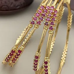FIRST TOUCH Red Brass Bangle-picture-11
