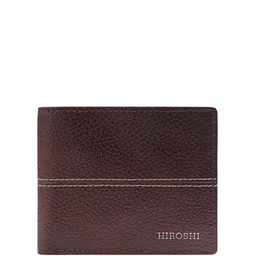 HIROSHI Men Leather Two Fold Wallet image 1