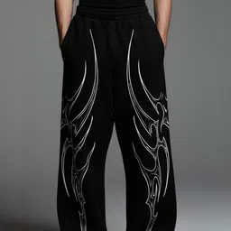GENRAGE Printed Mid-Rise Baggy Trousers image 2