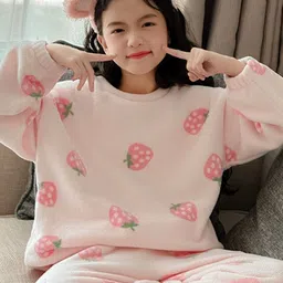 LULU & SKY Girls Printed Night suit image 3