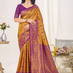 Vmdesigns Ethnic Motifs Zari Art Silk Heavy Work Banarasi Saree-picture-27