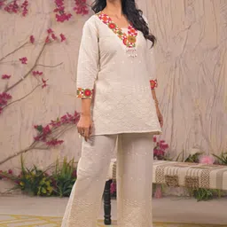 Readiprint Embroidered Tunic With Palazzo Co-Ords image 3