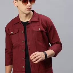 Kaali Peeli Men Outdoor Denim Jacket with Embroidered-picture-32