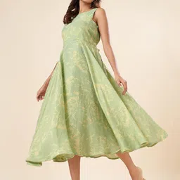 AKKRITI BY PANTALOONS Floral Print A-Line Midi Dress-picture-27