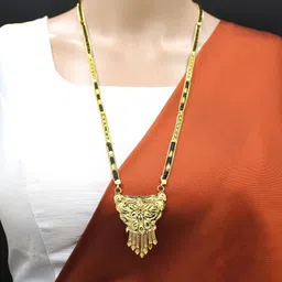 COLOUR OUR DREAMS Gold-Plated Artificial Stones and Beads Mangalsutra-picture-35