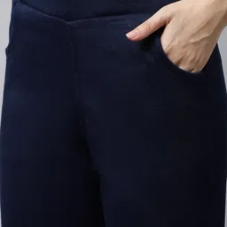 Valles365 by S.C. Women Pack Of 2 Mid Rise Woolen Easy Wash Regular Trousers image 5