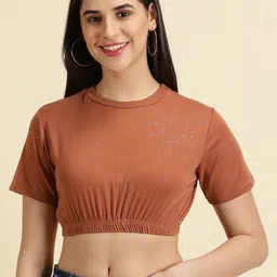 SHOWOFFFF Embellished Crop Top image 2