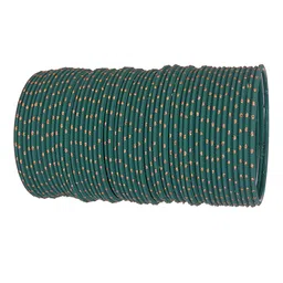 ZULKA Set of 48 Traditional Plain Metal with Polka Dots Bangles image 2