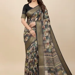Shilpkala Pure Linen Saree image 2