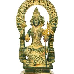 Exotic India Gold-Toned Rajarajeshwari Brass Idol Showpiece-picture-31