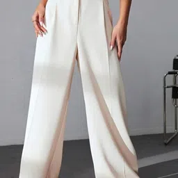 BROADSTAR Women Smart High-Rise Easy Wash Pleated Trousers-picture-30